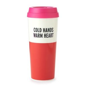 NWOT Kate Spade “Cold Hands Warm Heart” Thermal Mug Cup